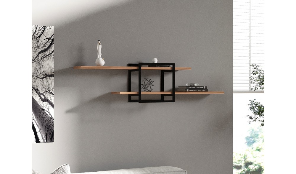 Raft de perete, Mone, Pinul Atlantic, 120 x 30 x 18 cm