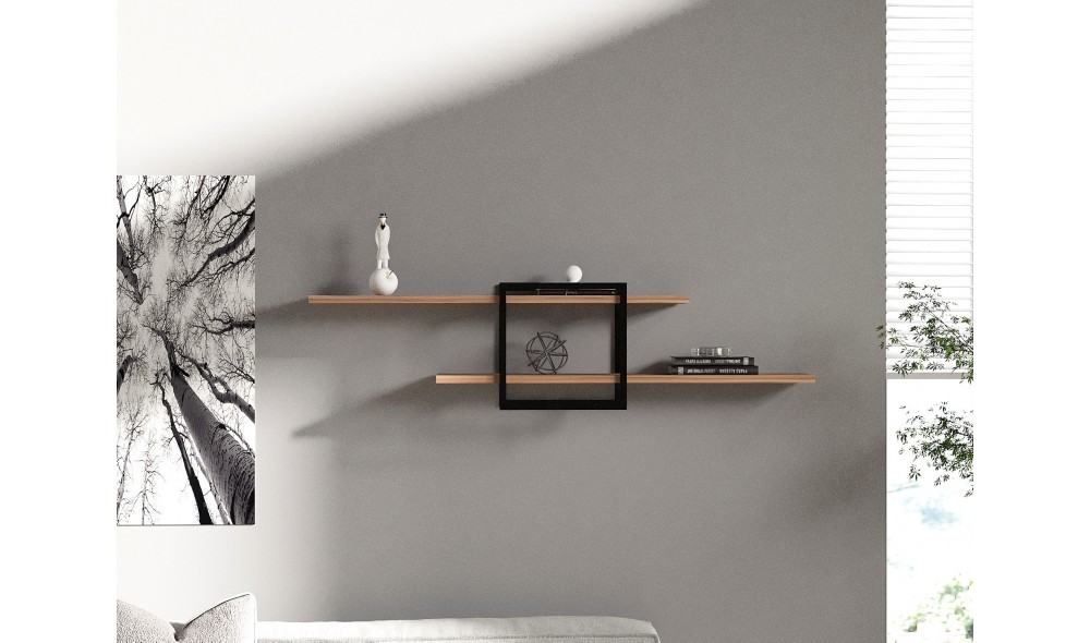 Raft de perete, Mone, Pinul Atlantic, 120 x 30 x 18 cm