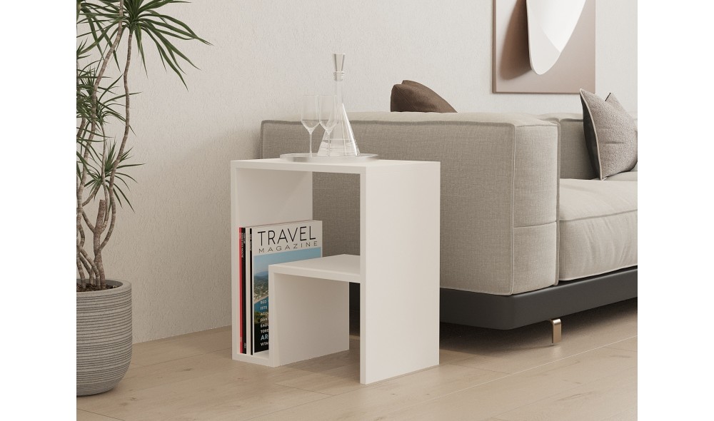 Masa laterala, Yepa, Alb, 45 x 52 x 30 cm