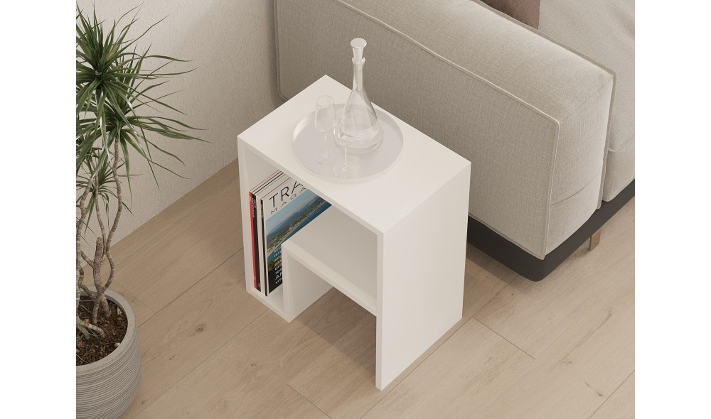 Masa laterala, Yepa, Alb, 45 x 52 x 30 cm