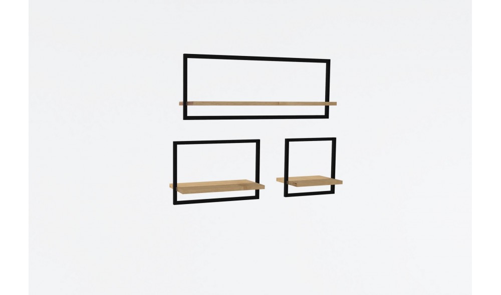 Raft de perete, Yeso, Stejar safir, 80 x 30 x 20 cm