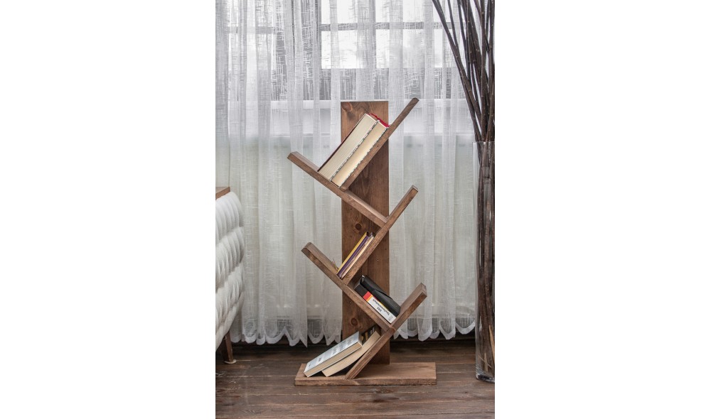 Raft pentru carti, Cemo, Nuc, 35 x 90 x 18 cm