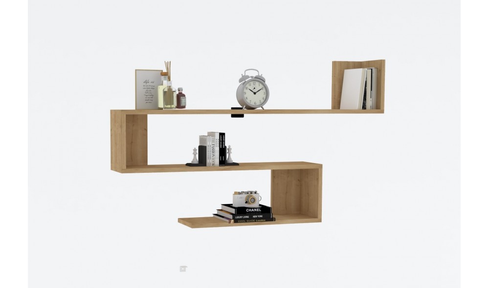 Raft de perete, Penne, Stejar safir, 120 x 71 x 20 cm