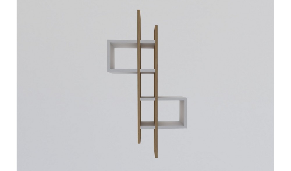 Raft de perete, Emse, Stejar safirAlb, 54 x 108 x 20 cm