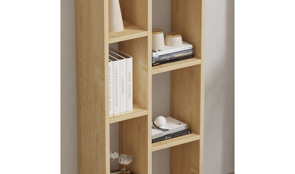 Raft pentru carti, Tomi, Stejar safir, 45 x 150 x 20 cm