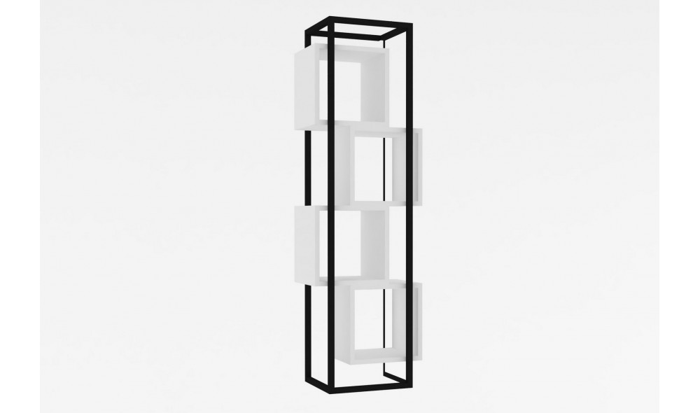 Raft pentru carti, Rabant, Alb, 44 x 140 x 29 cm