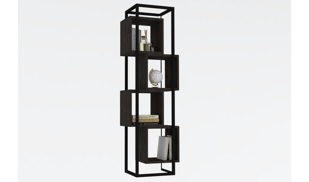 Raft pentru carti, Rabant, Antracit, 44 x 140 x 29 cm