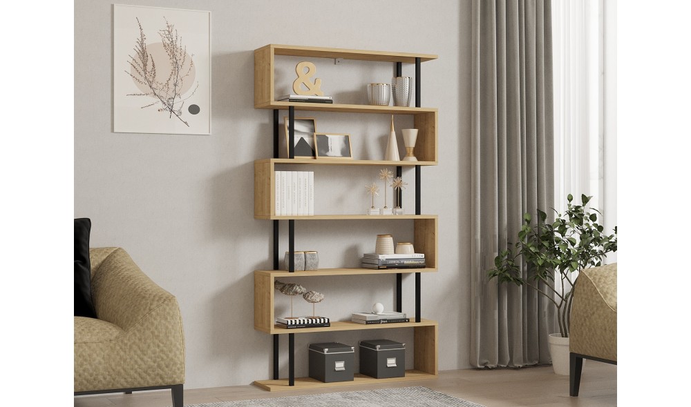 Raft pentru carti, Hector, Safir, 90 x 163 x 22 cm