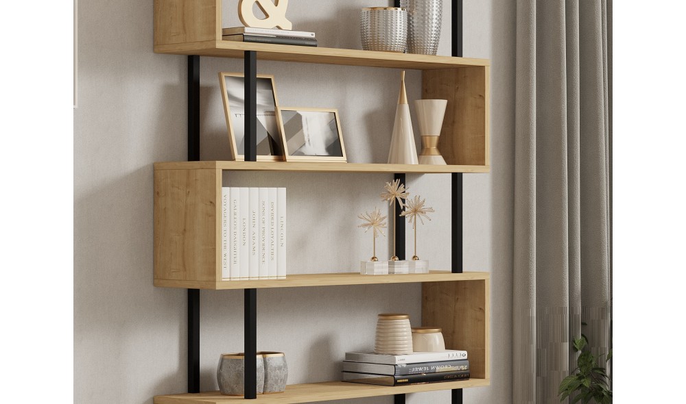 Raft pentru carti, Hector, Safir, 90 x 163 x 22 cm