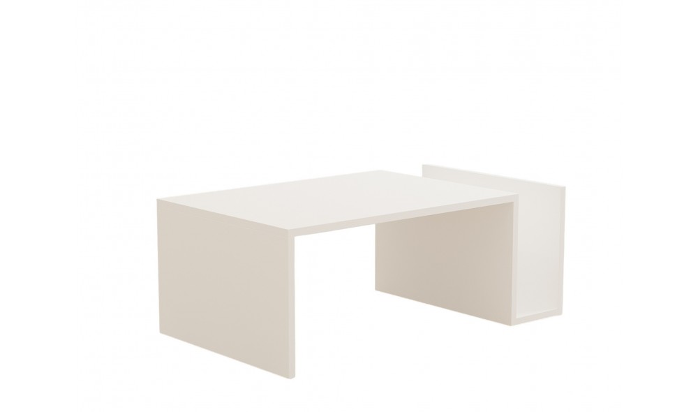 Masuta de cafea, Memo, Alb, 87 x 32 x 50 cm