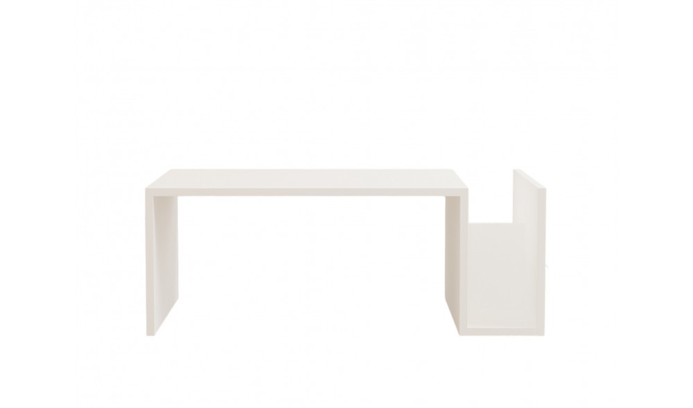 Masuta de cafea, Memo, Alb, 87 x 32 x 50 cm