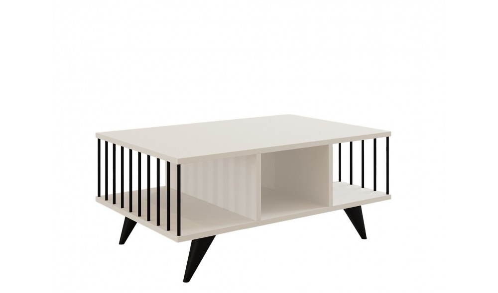 Masuta de cafea, Bert, Alb, 90 x 40 x 60 cm