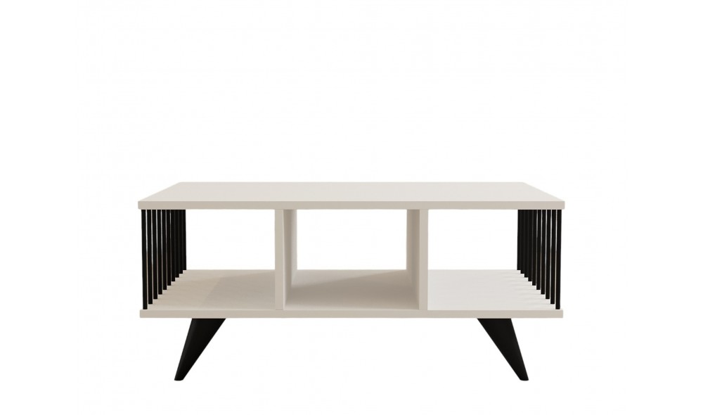 Masuta de cafea, Bert, Alb, 90 x 40 x 60 cm