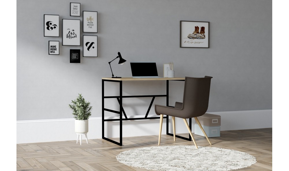 Birou de studiu, Monea, Stejar safir, 90 x 60 x 74 cm