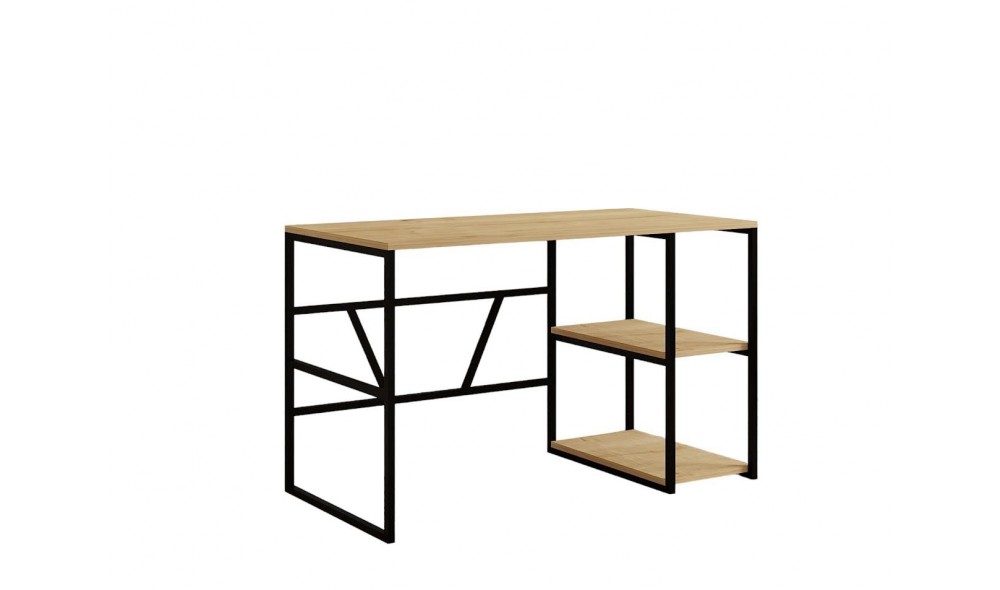 Birou de studiu, Caste, Stejar safir, 120 x 74 x 60 cm