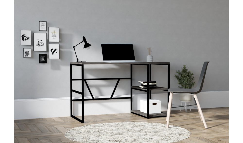 Birou de studiu, Caste, Antracit, 120 x 74 x 60 cm