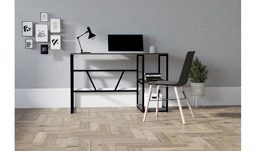 Birou de studiu, Caste, Antracit, 120 x 74 x 60 cm