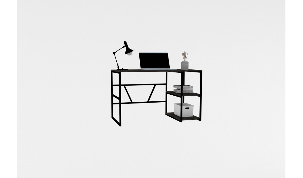 Birou de studiu, Caste, Antracit, 120 x 74 x 60 cm