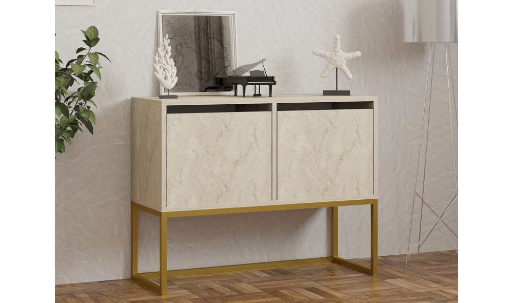 Consola, Zermat, Travertin, 90 x 70 x 34 cm