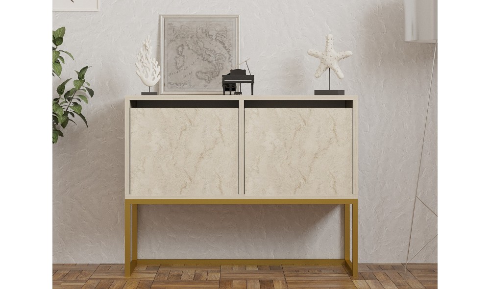 Consola, Zermat, Travertin, 90 x 70 x 34 cm