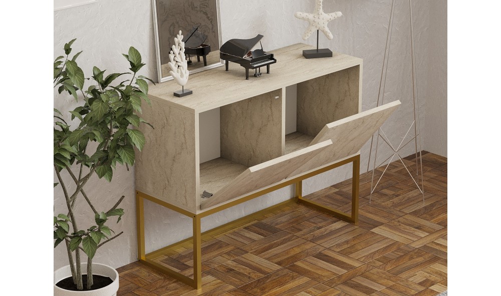 Consola, Zermat, Travertin, 90 x 70 x 34 cm