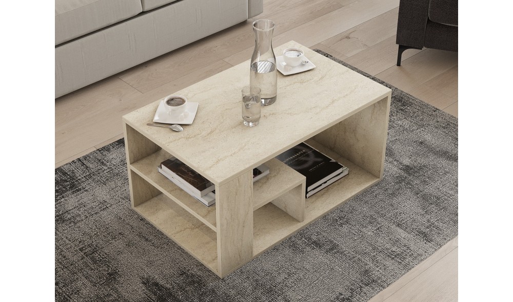 Masuta de cafea, Eros, Travertin, 80 x 50 x 40 cm