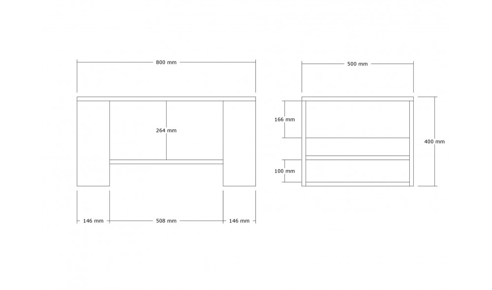 Masuta de cafea, Iris, Travertin, 80 x 40 x 50 cm