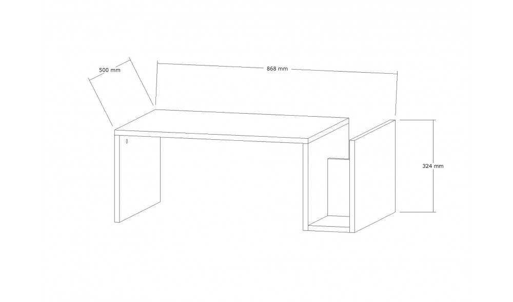 Masuta de cafea, Memo, Marmura Freesia, 87 x 32 x 50 cm