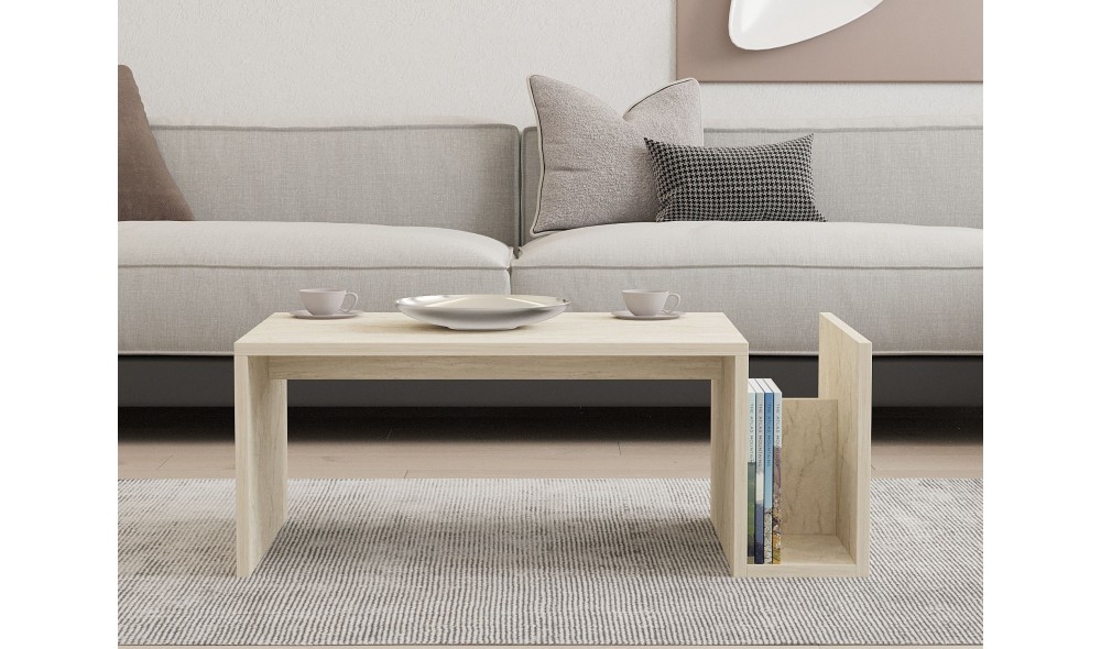 Masuta de cafea, Memo, Travertin, 87 x 32 x 50 cm