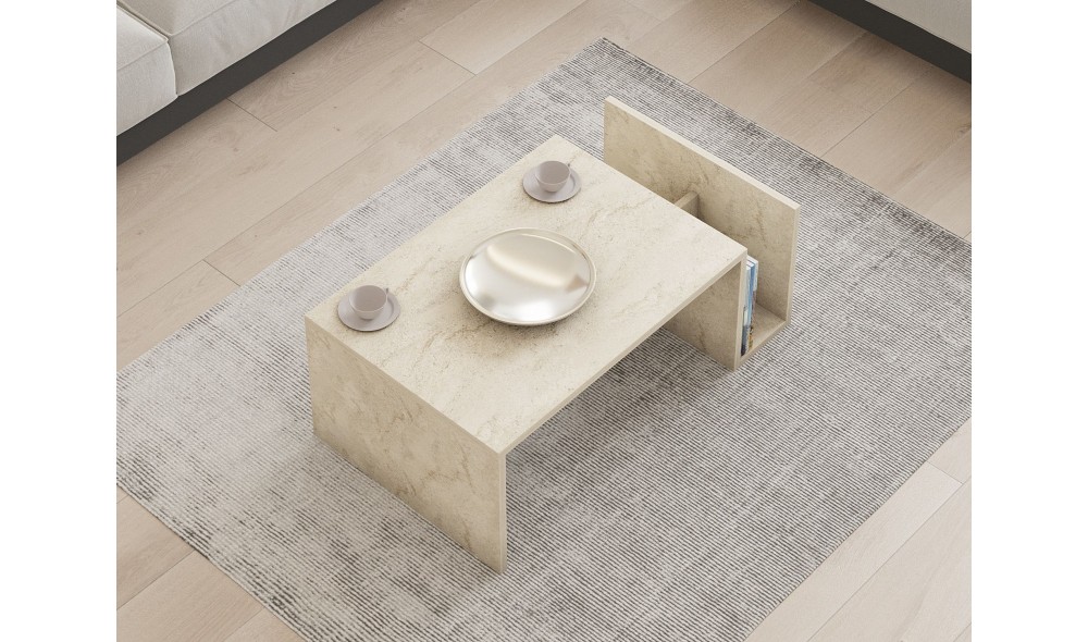 Masuta de cafea, Memo, Travertin, 87 x 32 x 50 cm