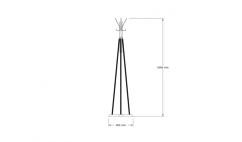 Cuier, Foley, StejarNegru, 41 x 160 x 41 cm