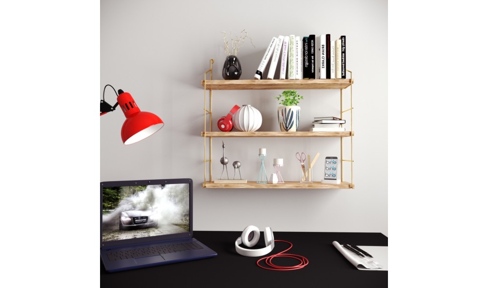 Raft de perete, 3 Units, AurMaro, 60 x 62 x 16 cm