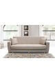 Canapea extensibila, Piana, cu lada de depozitare, 215 x 80 x 80 cm, Bej