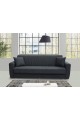 Canapea extensibila, Piana, cu lada de depozitare, 215 x 80 x 80 cm, Gri inchis