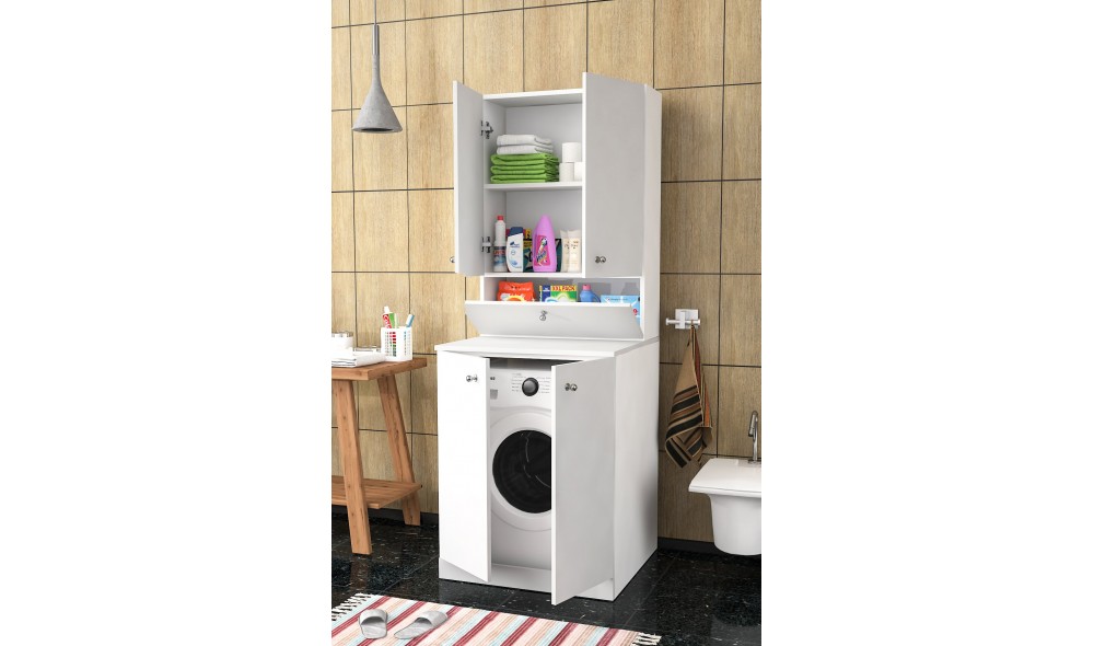 Dulap masina de spalat, Palmira, Alb, 70 x 90 x 67 cm