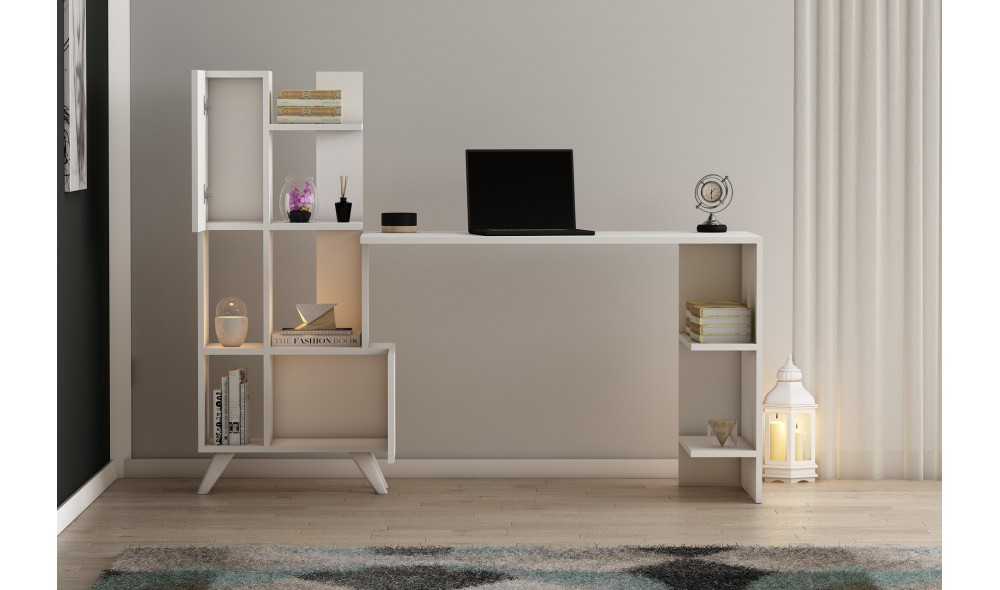 Birou de studiu, Alis, Alb, 120 x 73 x 60 cm