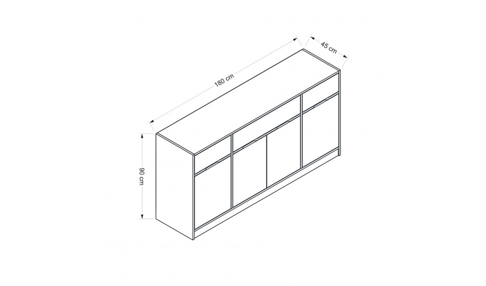 Consola, Elina, 180 x 90 x 45 cm