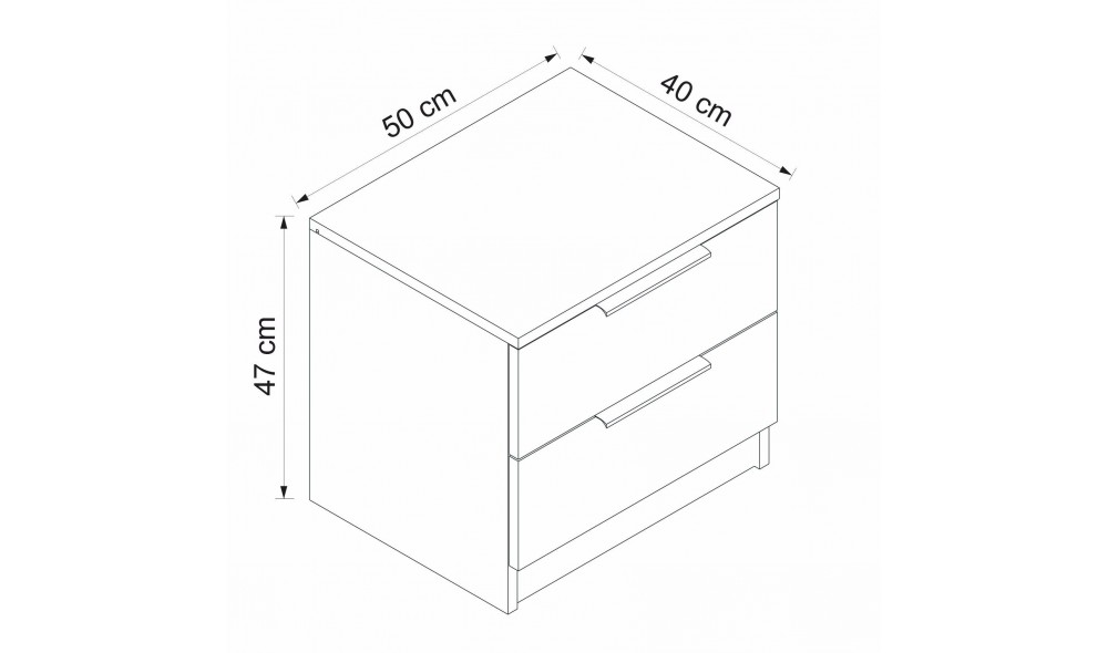 Noptiera, Kale Plus - 7911, 54 x 40 x 47 cm