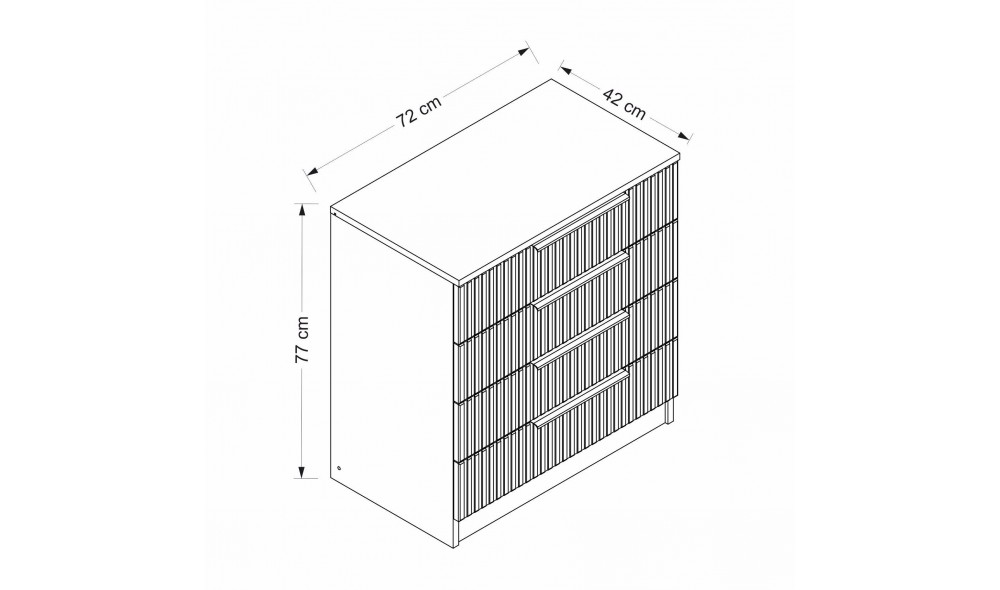 Comoda, Kale - 7912, 72 x 77 x 42 cm