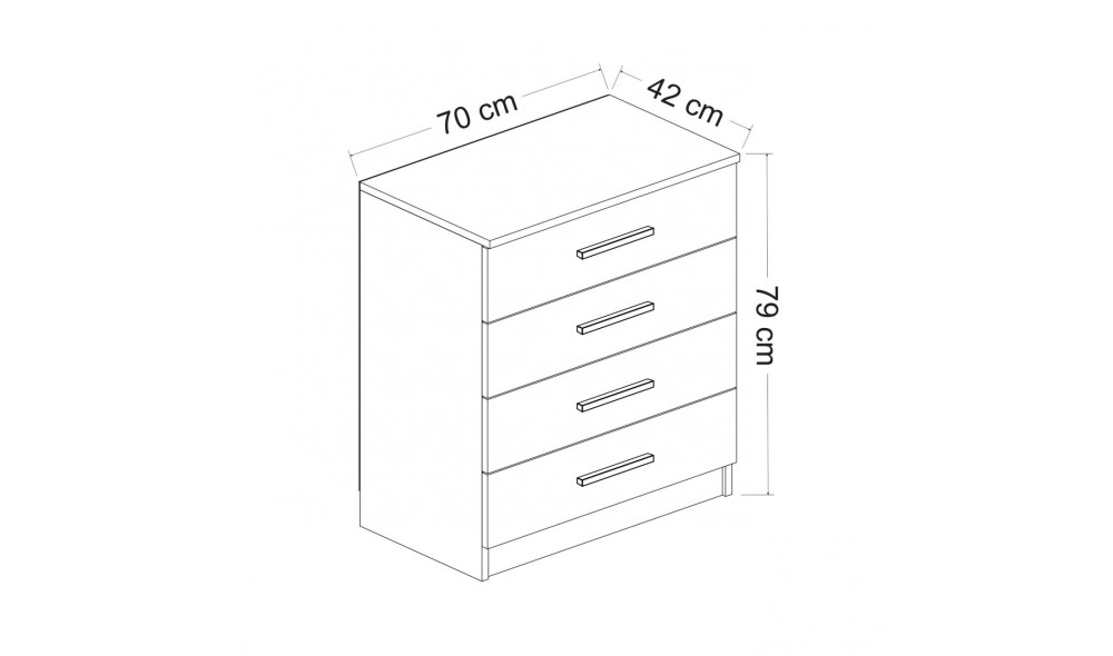 Comoda, Kale - 4924, 70 x 42 x 79 cm