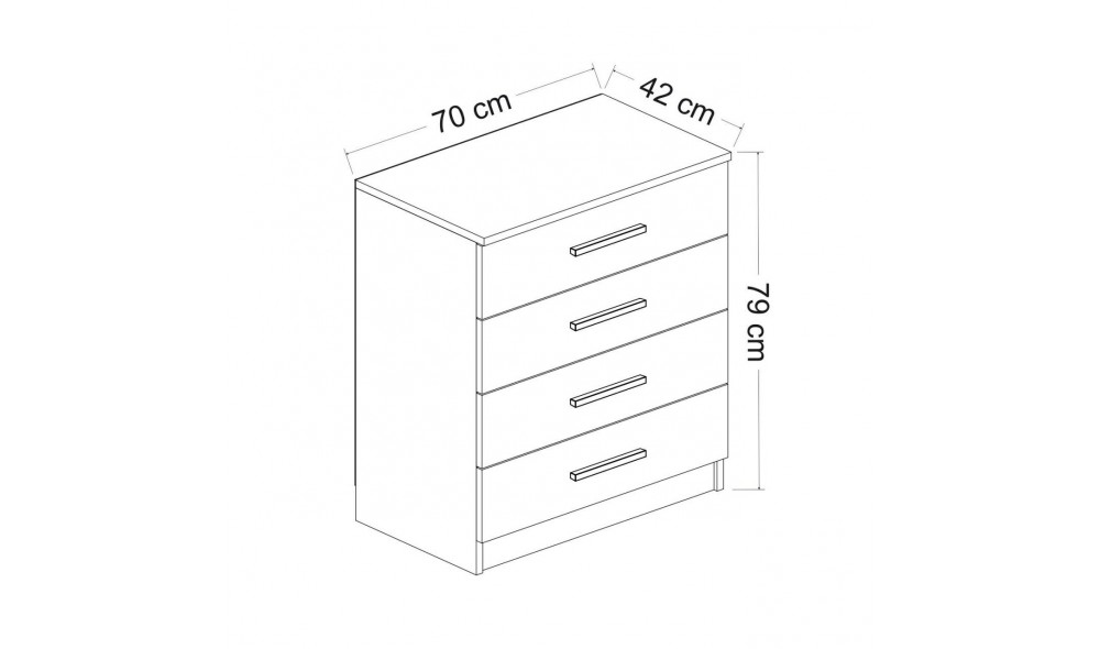 Comoda, Kale - 4925, 70 x 42 x 79 cm