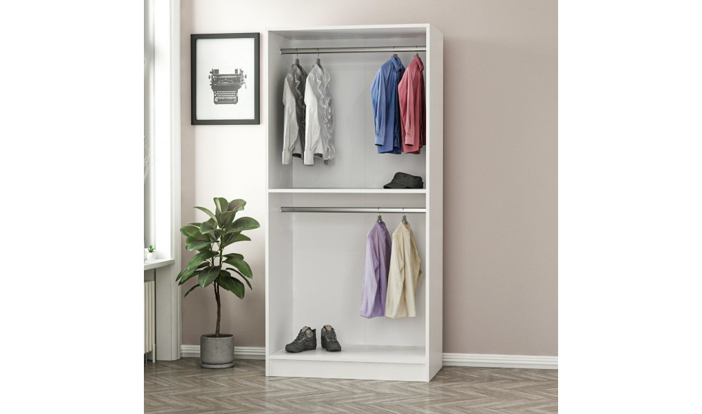 Dulap pentru haine, Kale Mirror Nuc - 210, 90 x 190 x 52 cm