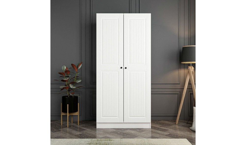 Dulap pentru haine, Kale Membran White - 210, 90 x 210 x 52 cm