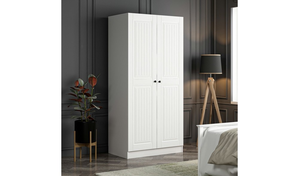 Dulap pentru haine, Kale Membran White - 210, 90 x 210 x 52 cm