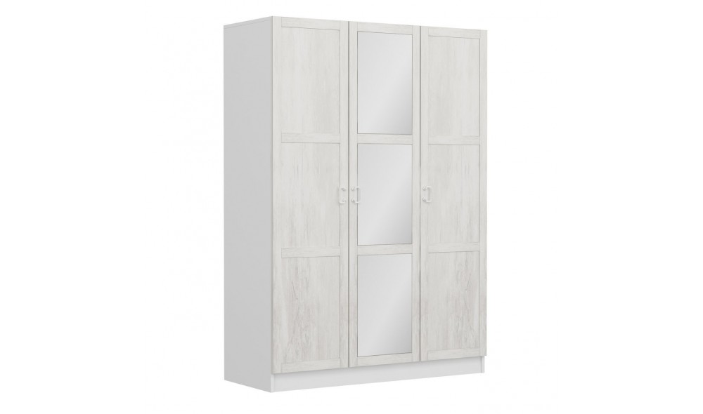 Dulap pentru haine, Kale White - 2255, 135 x 190 x 52 cm