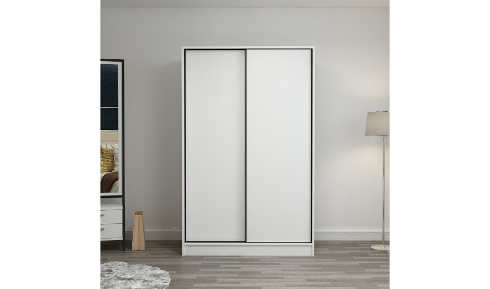 Dulap pentru haine, Kale White - 2306, 120 x 210 x 60 cm