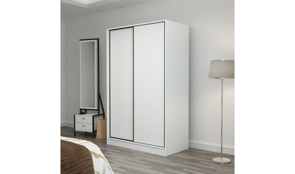 Dulap pentru haine, Kale White - 2306, 120 x 210 x 60 cm