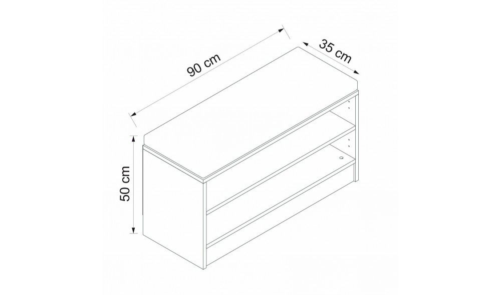 Dulap de incaltaminte, Noe - 8286, 90 x 50 x 35 cm