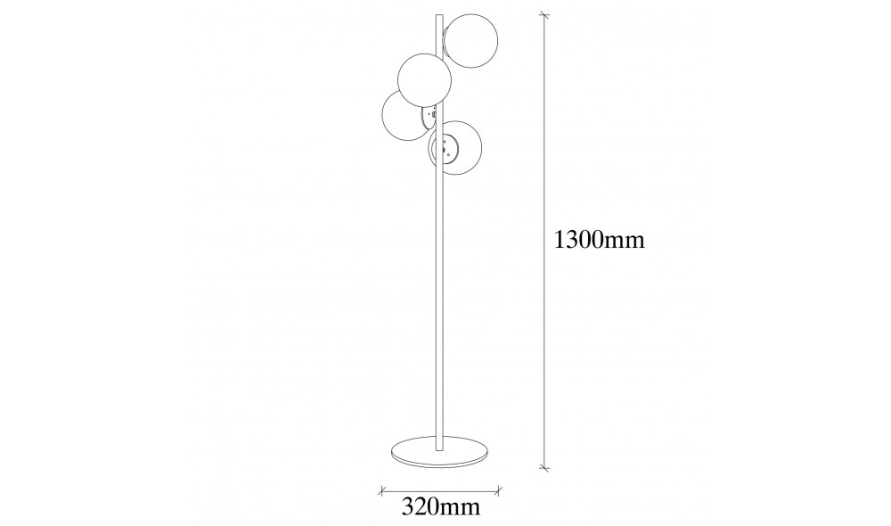 Lampa de podea Faze - NT - 115 32 x 130 x 32 cm