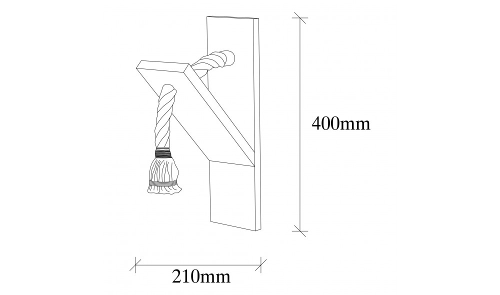 Lampa de perete Erebos - 115-A 21 x 40 x 11 cm